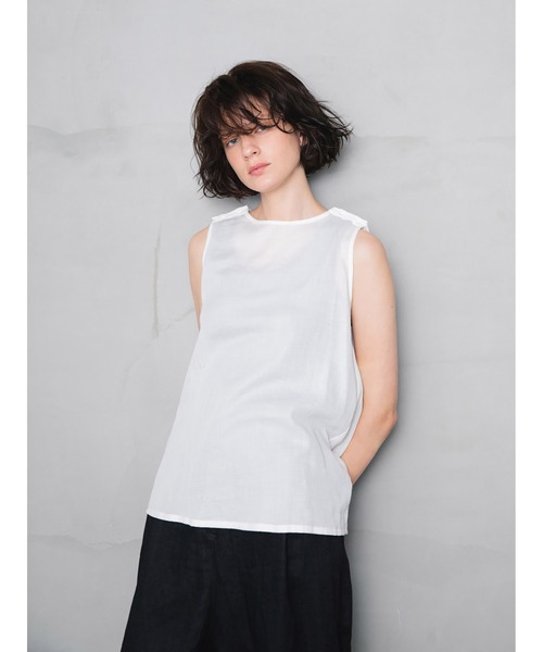 「Le Jardin Ouvert」 ノースリーブブラウス 36 ホワイト レディース_画像9