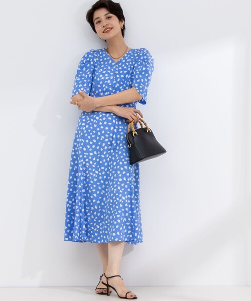 「NOLLEY'S Sophi」 半袖ワンピース 36 ブルー系その他3 レディース_画像3