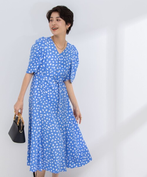 「NOLLEY'S Sophi」 半袖ワンピース 36 ブルー系その他3 レディース_画像5