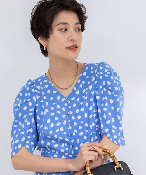 「NOLLEY'S Sophi」 半袖ワンピース 36 ブルー系その他3 レディース_画像6