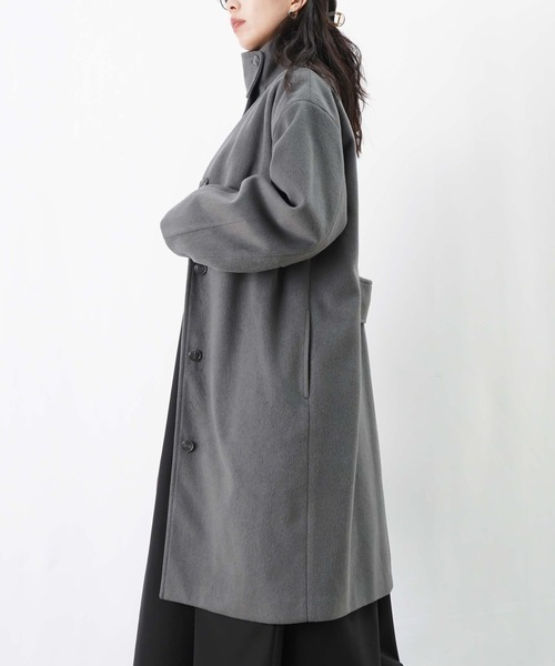 23区 ロングコート グレー レディース 40 Ｌ 23区（ニジュウサンク）の「【otonaMUSE掲載】MANTECOリバー ロング