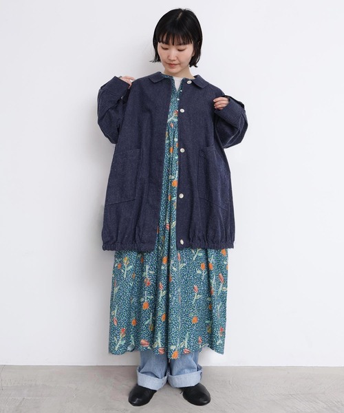 アトリエドゥサボン 配色 カラフル レトロ コート アトリエドゥサボン 配色 カラフル レトロ コート アトリエドゥサボン