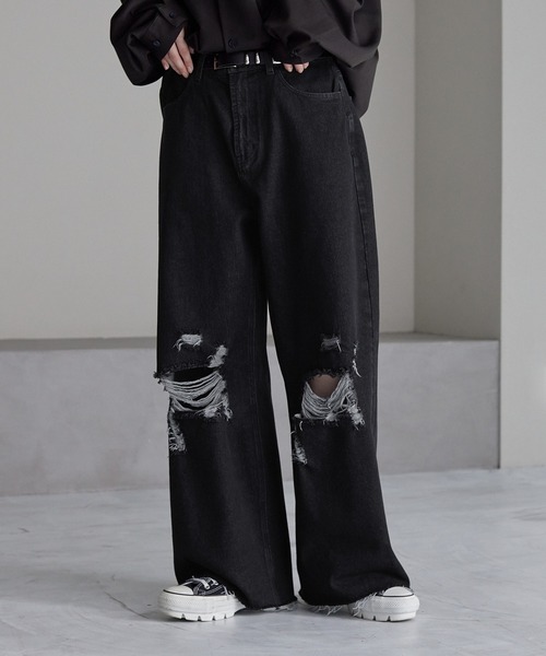 「cussil」 デニムパンツ M ダークグレー メンズ_画像2