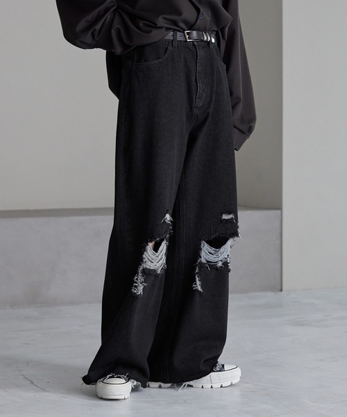 「cussil」 デニムパンツ M ダークグレー メンズ_画像3