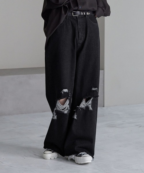 「cussil」 デニムパンツ M ダークグレー メンズ_画像4