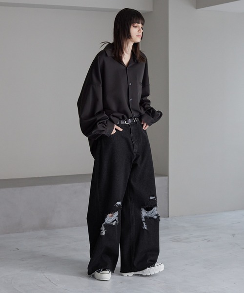 「cussil」 デニムパンツ M ダークグレー メンズ_画像6