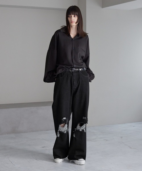 「cussil」 デニムパンツ M ダークグレー メンズ_画像7