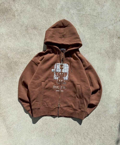 centimeter（センチメーター） パーカー Boxy ruler front zip hoodie