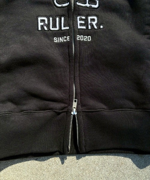 centimeter（センチメーター） パーカー Boxy ruler front zip hoodie