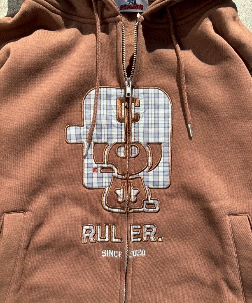 centimeter（センチメーター） パーカー Boxy ruler front zip hoodie