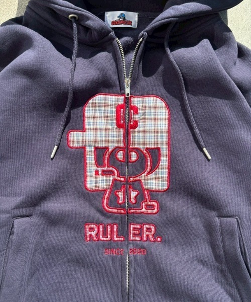 centimeter（センチメーター） パーカー Boxy ruler front zip hoodie