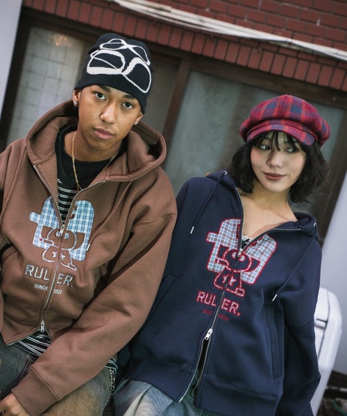 centimeter（センチメーター） パーカー Boxy ruler front zip hoodie