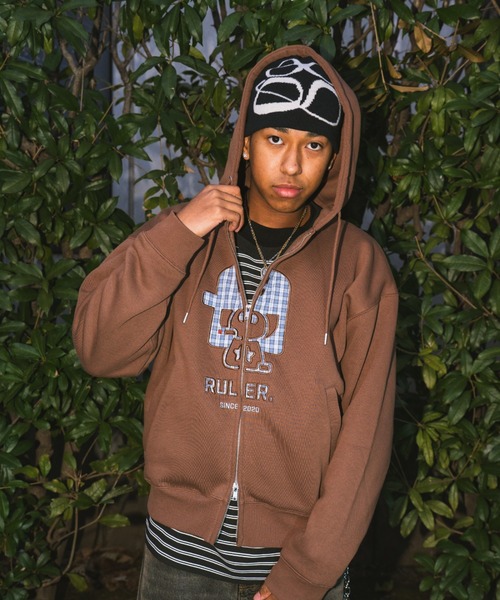 centimeter（センチメーター） パーカー Boxy ruler front zip hoodie