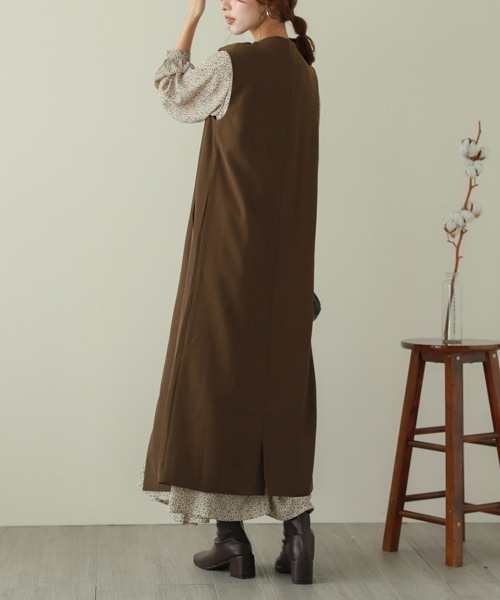 「La-gemme」 ベスト L ブラック レディース_画像3