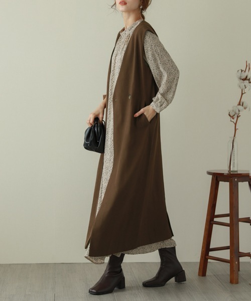 「La-gemme」 ベスト L ブラック レディース_画像4