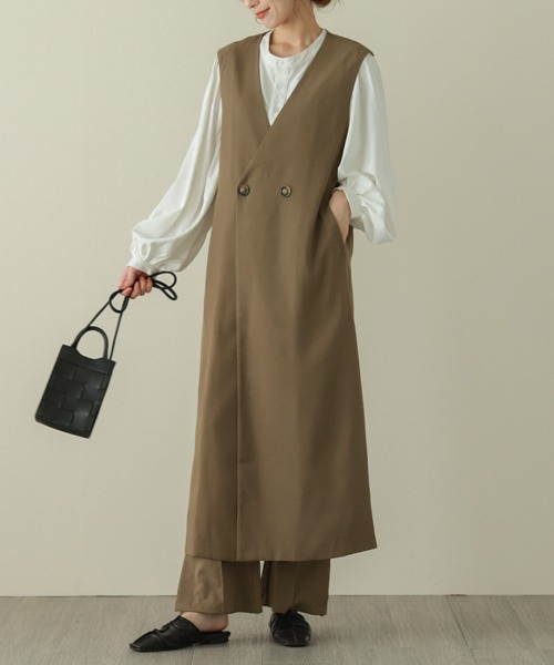 「La-gemme」 ベスト L ブラック レディース_画像7