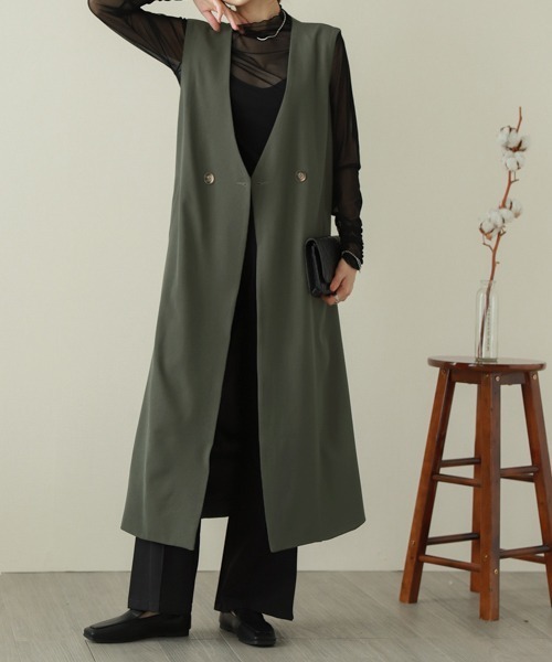 「La-gemme」 ベスト L ブラック レディース_画像9