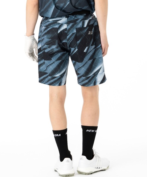 美品 ニューエラゴルフ ショートパンツ 半ズボン ゴルフコース柄 Ｌサイズ NEW ERA（ニューエラ） パンツ ゴルフ ショートパンツ 柄 メンズ