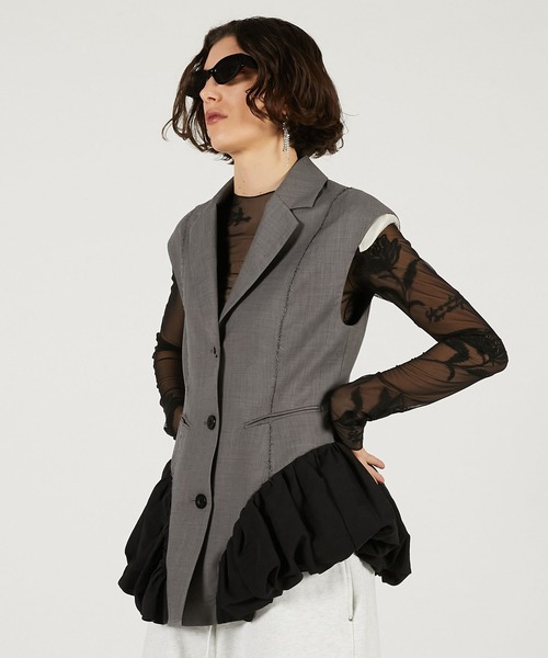 コート アウター サイドバルーンジレ / Side Balloon Gilet レディースの画像