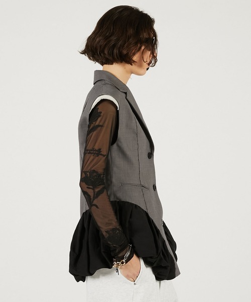 コート アウター サイドバルーンジレ / Side Balloon Gilet レディースの画像