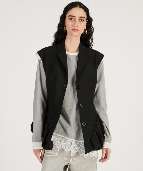 コート アウター サイドバルーンジレ / Side Balloon Gilet レディースの画像