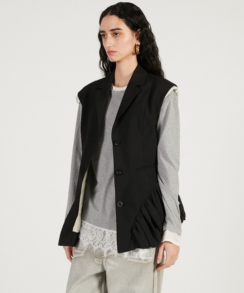 コート アウター サイドバルーンジレ / Side Balloon Gilet レディースの画像