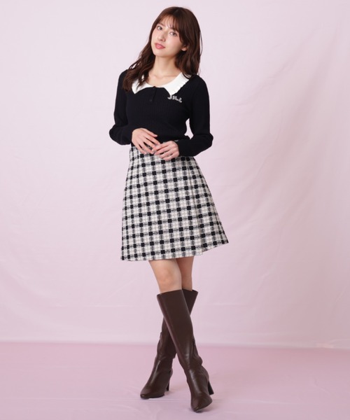 パールビジュー付きニットプルオーバー ジル バイ ジルスチュアート ジルバイジルスチュアート JILL by JILLSTUART パールビジュー