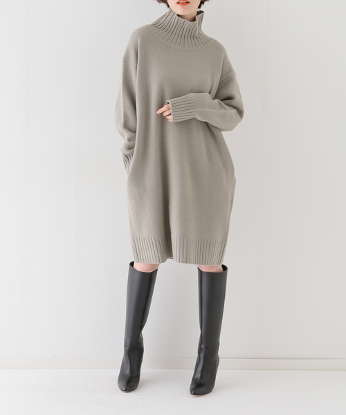 plage プラージュ　ニットワンピース　グレー plage（プラージュ） ニットワンピース 36 グレー レディース