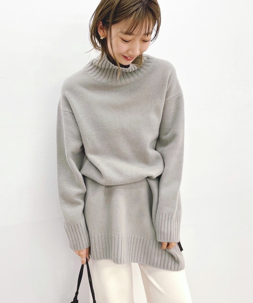plage プラージュ　ニットワンピース　グレー Flared Knit ワンピース（ワンピース）｜Plage（プラージュ）の通販