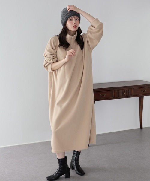 BLUEEAST（ブルーイースト） ワンピース ハーフジップフリース