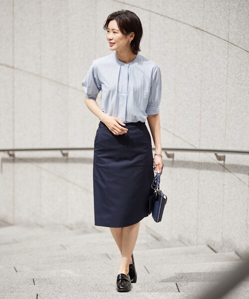 「J.PRESS」 半袖ブラウス MEDIUM ホワイト レディース_画像3