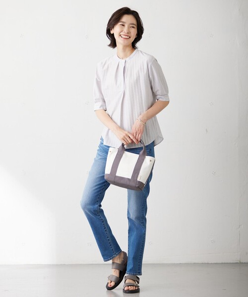 「J.PRESS」 半袖ブラウス MEDIUM ホワイト レディース_画像7