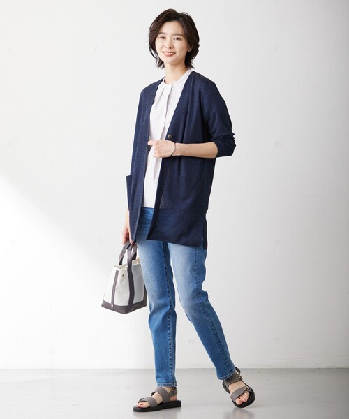 「J.PRESS」 半袖ブラウス MEDIUM ホワイト レディース_画像9