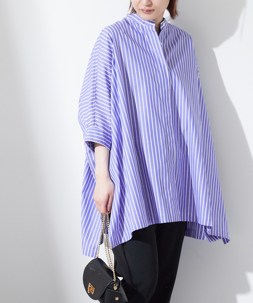 「journal standard L'essage」 半袖ブラウス - ネイビー レディース_画像2