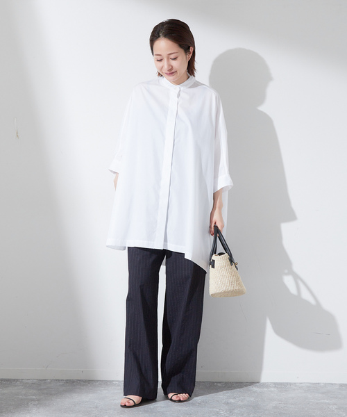「journal standard L'essage」 半袖ブラウス - ネイビー レディース_画像9