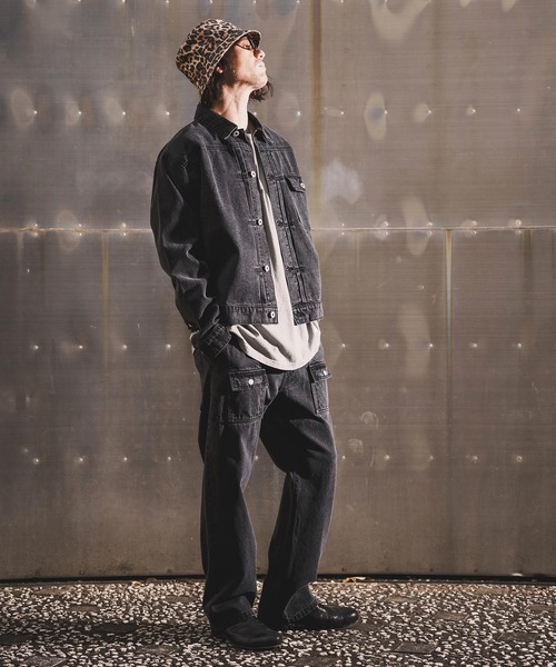 WONDER WALL MOTEL デニムジャケット gジャン mj11317-AGING BLACK