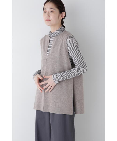 human woman（ヒューマンウーマン） ニットベスト MEDIUM ネイビー