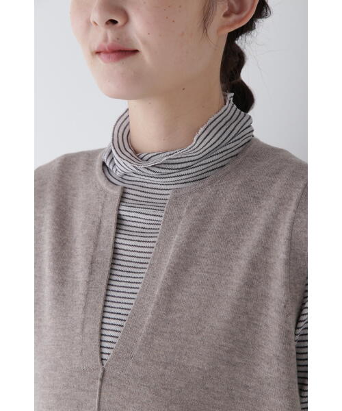 human woman（ヒューマンウーマン） ニットベスト MEDIUM ネイビー