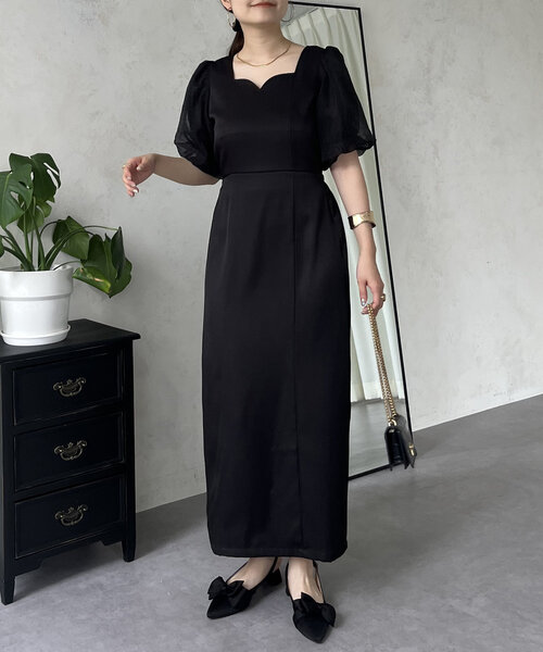 「prose verse」 半袖ワンピース MEDIUM ブラック レディース_画像5
