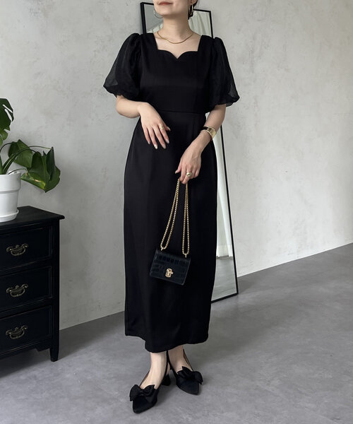 「prose verse」 半袖ワンピース MEDIUM ブラック レディース_画像6