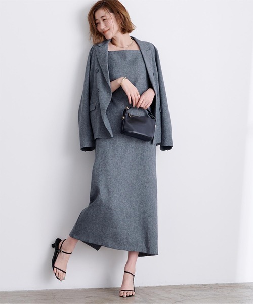 「ur's」 テーラードジャケット M サンドベージュ レディース_画像4