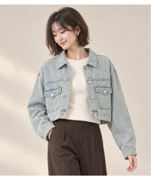 デニムジャケット gジャン 10ozデニムショートGジャン レディース