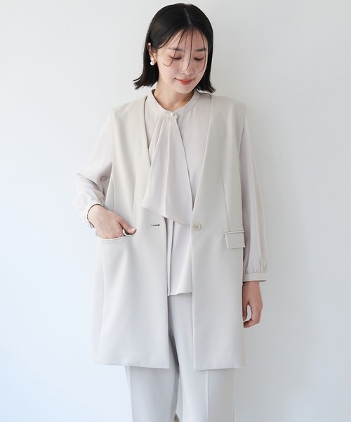 超美品　ESTNATIONロングベスト・ジレ セール】 ロングジレ （ベスト）｜ANY / エニィ ファッション通販