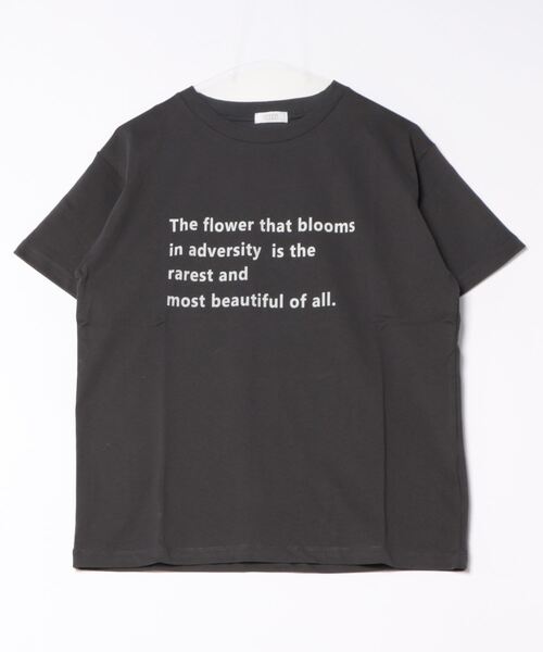 「LOWRYS FARM」 半袖Tシャツ FREE チャコールグレー レディース_画像2