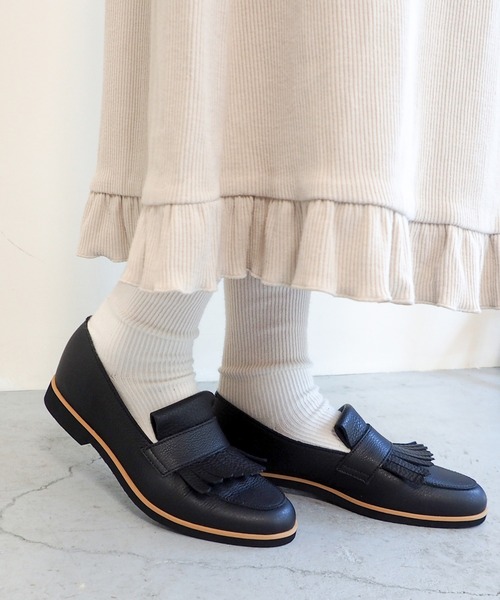 「ENあしながおじさん」 シューズ 24.5cm ブラック レディース_画像3