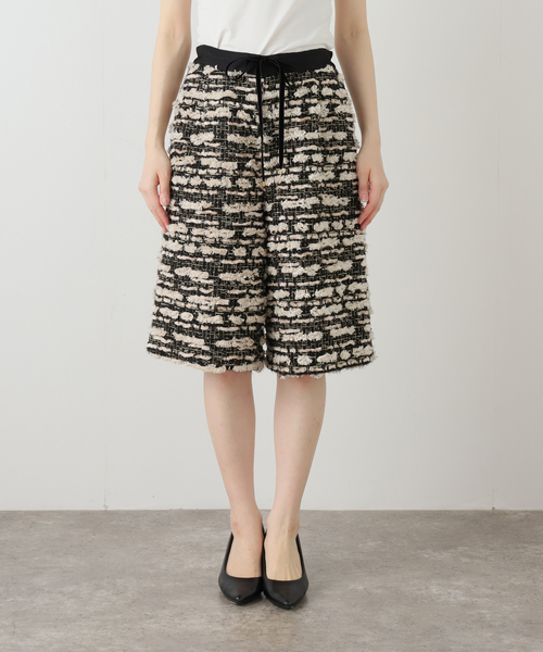 パンツ leur logette/ルールロジェット glam tweed short pants パンツ 05418 レディースの画像
