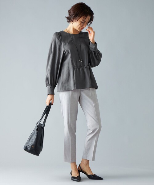 新品 自由区 クラスラウンジ 長袖カシュクールシャツブラウス 自由区（ジユウク） 長袖ブラウス 32 グレー レディース : ZOZOTOWN