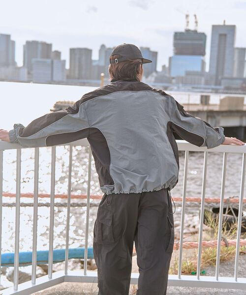 「FFEIN」 ナイロンブルゾン LARGE ブラック メンズ_画像3