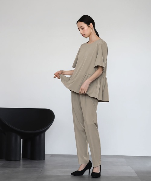 「Flolia」 セットアップ S ベージュ レディース_画像6