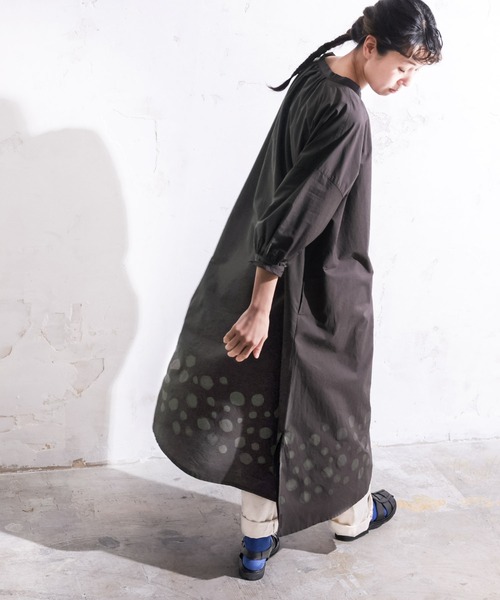 「soulberry」 7分袖ワンピース 4L スミクロ レディース_画像3